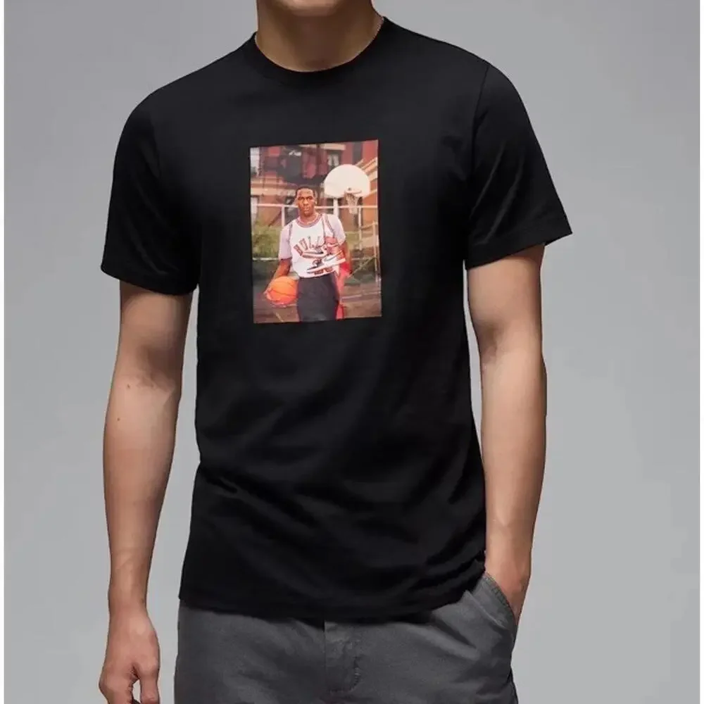 $40 Nike Men's Air Jordan Brand Photo T-Shirt  Carbon Heather HJ2354  Sz M